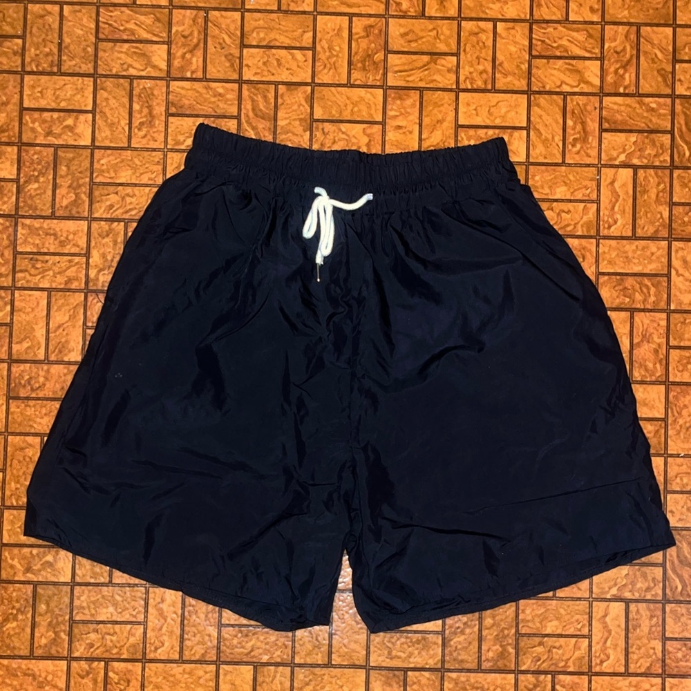 Black baggy trunk shorts